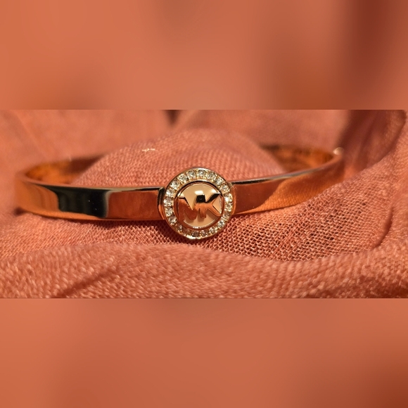 Michael Kors Rose Gold-Tone Bangle Bracelet - Picture 7 of 11